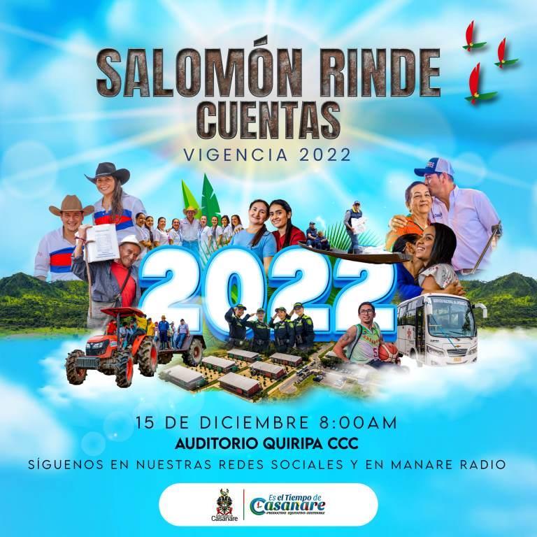 Hoy la gobernación de Casanare rinde cuentas de su vigencia 2022